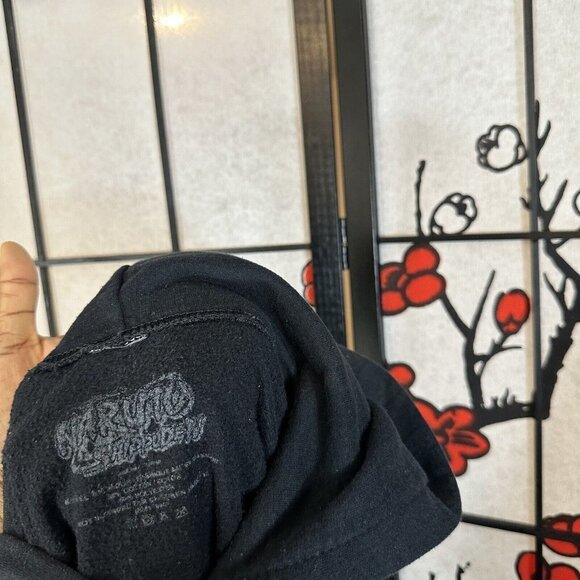 Naruto Shippuden Sasuke Sharingan Hoodie Hooded Sweatshirt 2002 Black Size S - Picture 3 of 3